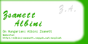 zsanett albini business card
